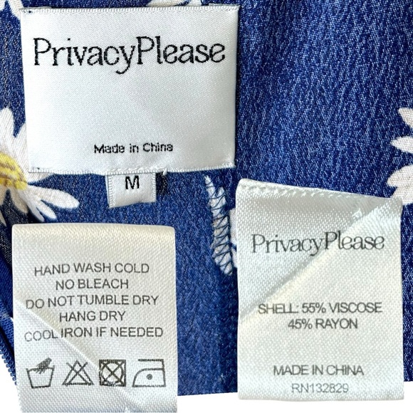 Privacy Please - Women’s 90s Y2K Retro Daisy Mini Dress - Navy Blue, Medium - Picture 17 of 17